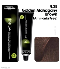 Loreal Professionnel Paris INOA Hair Color 4.35 Golden Mahogany Brown 60g Ammonia-Free Permanent Hair Dye 100% Grey Coverage Long-Lasting Shine