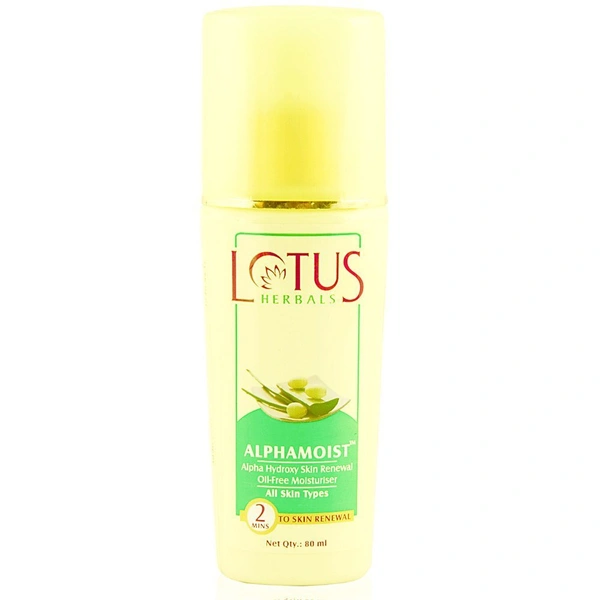 Lotus Herbals Alphamoist Alpha Hydroxy Skin Renewal Oil Free Moisturizer, 80 gm