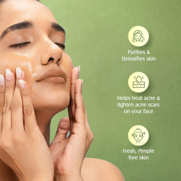 Lotus Herbals NeemWash, Neem and Clove Purifying Face Wash with Active Neem Slices, 120g