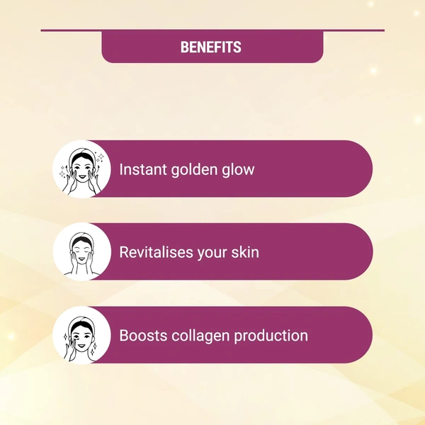 Lotus Herbals Radiant Gold 4-in-1 Facial Kit | 24K Gold Glow & Radiance | Revitalizes dull skin | 4 Easy Steps |  leaving skin soft and supple