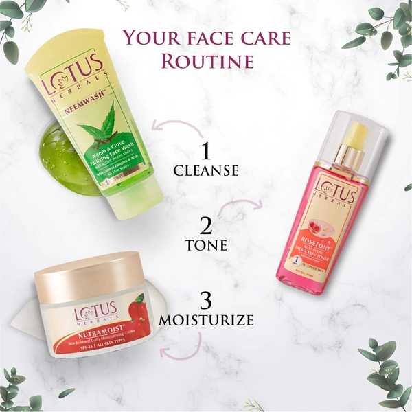 Lotus Herbals Rosetone Rose Petals Facial Skin Toner Alcohol-Free 100ml