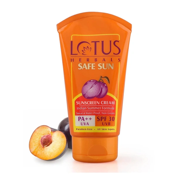 Lotus Herbals Safe Sun Sunscreen Cream SPF 30 PA++,UVA & UVB, 100 gm