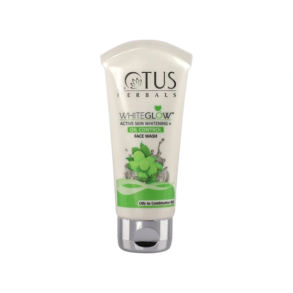 Lotus Herbals White Glow Active Skin Whitening Oil Control Face Wash, 100g