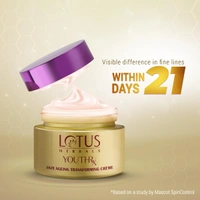 Lotus Herbals YouthRx Anti-Aging Transforming Cream,  50g | SPF 25, PA+++ | Reduces Fine Lines & Wrinkles | Provides Sun Protection & Revitalizes Skin for Youthful Glow