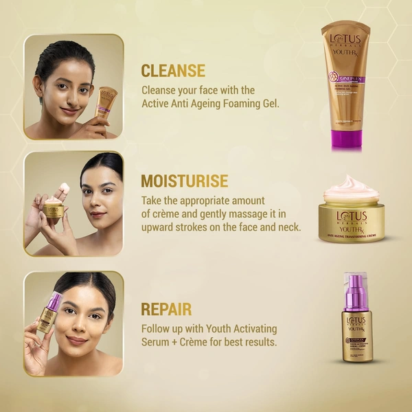 Lotus Herbals YouthRx Anti-Aging Transforming Cream,  50g | SPF 25, PA+++ | Reduces Fine Lines & Wrinkles | Provides Sun Protection & Revitalizes Skin for Youthful Glow