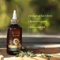 Lotus Organics+ Hair Fall Control Multi-Herbs Oil 100ml | Enriched with 100% Certified Organic Rosemary, Bhringraj & Amla | Strengthens Roots | Reduces Hair Fall | Promotes Growth Naturally