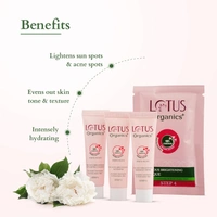 Lotus Organics+ Precious Brightening Facial Kit | 4-Step Bright & Glowing Skin Care | Made with Organic Ingredients | For Men & Women | All Skin Types | Salon-like Glow at Home