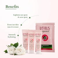 Lotus Organics+ Precious Brightening Facial Kit 47g| With 4 Steps for Instant Bright & Glowing Skin | Enriched with 100% Certified Organic Actives | For Men & Women