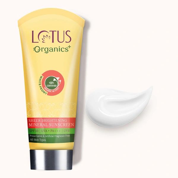Lotus Organics+ Ultra Matte Tinted Face Sunscreen Cream 50g with SPF 40 PA+++ | 100% Certified Organic | Matte Finish | Mineral-Based & Chemical-Free | Water & Sweat Resistant