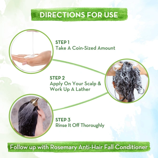 Derma Co Mamaearth Anti-Hair Fall Shampoo 250ml | with Rosemary & Methi Dana for Reducing Hair Loss & Breakage | Up to 94% Stronger Hair | Up to 93% Less Hair Fall | Up to 92% Shinier Hair | Thicker Hair | For All Hair Types