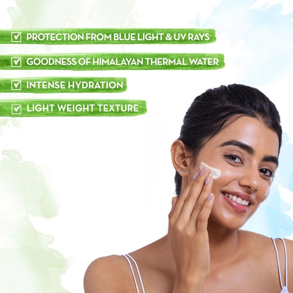 Derma Co Mamaearth Aqua Glow Sunscreen Gel 50g | with Himalayan Thermal Water & Hyaluronic Acid For Sun Protection | SPF 50 Pa+++ | Hydrating Formula | Lightweight & Non-Greasy | Blue Light Protection | For All Skin Types