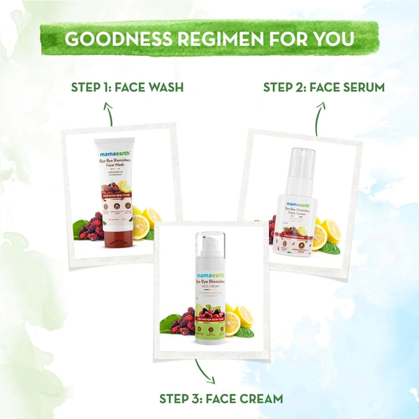 Derma Co Mamaearth Bye Bye Blemishes Face Wash 100ml | with Mulberry and Vitamin C for Even Skin Tone | Reduces Blemish & Dark Spots | Brightens Skin | Deep Cleansing | Acne Control | Skin Glow | for All Skin Types