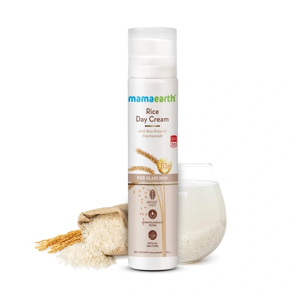 Mama Earth Mamaearth Onion Rice Day Cream 50g with SPF 30 | Enriched with Onion Oil & Rice Water | Brightens, Protects from Sun Damage & Provides Deep Hydration