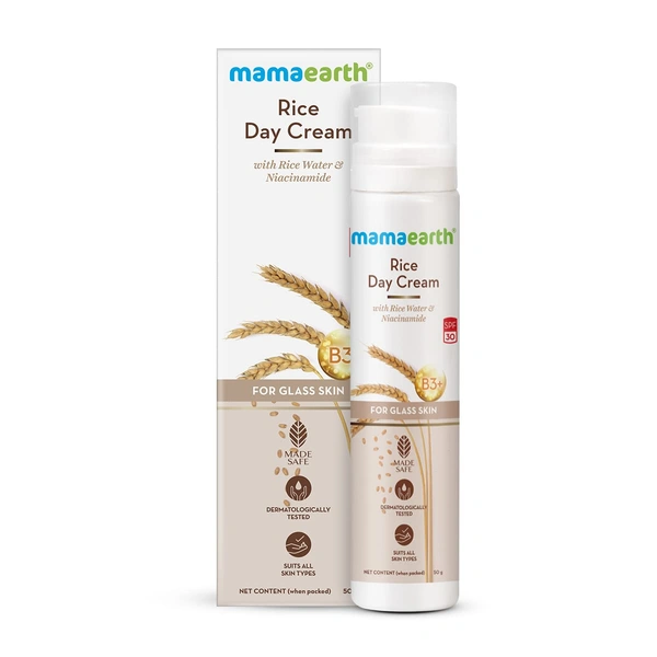 Mama Earth Mamaearth Onion Rice Day Cream 50g with SPF 30 | Enriched with Onion Oil & Rice Water | Brightens, Protects from Sun Damage & Provides Deep Hydration