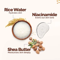 Mamaearth Rice Water Hydrating Body Lotion | with Rice Water & Niacinamide | for Dewy Glass Skin | 48H Moisturization | For Very Dry Skin | 7in1 Total Care | Made with 100% Natural Butter | Non-Greasy Formula | Natural ingredients body lotion | for Soft, Supple Skin |400ml