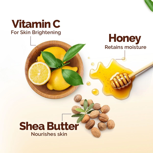Mamaearth Vitamin C Daily Glow Body Lotion | with Vitamin C & Honey | For Skin Brightening | 48H Moisturization | 7in1 Total Care | Made with 100% Natural Butter | for Smooth, Radiant Skin | Non-Greasy Formula | Natural ingredients body lotion | All Skin Types | 400ml