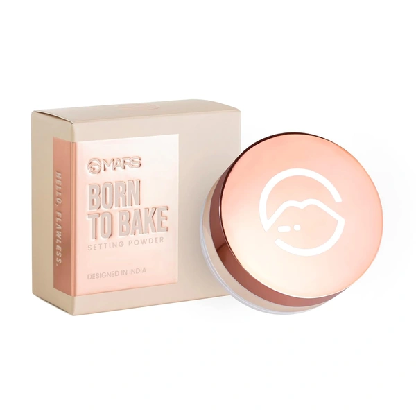 Mars Born To Bake Setting Powder Banana Pudding, 10g | Matte Finish | Long-Lasting Oil Control | Sebum Management | Blurs Pores & Fine Lines