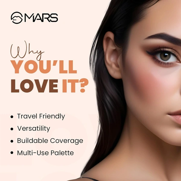 Mars Cover Rangers Creamy Matte Concealer & Corrector Palette 03 Multicolor, 24 gm | Easy-to-Blend | Lightweight Concealer for Face Makeup