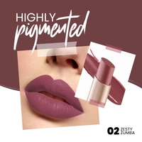Mars MARS Creamy Matte Long-Lasting Lipstick for Women 3.2g (Shade 02-Zesty Zumba)| Smooth & Lightweight | Single Swipe Application