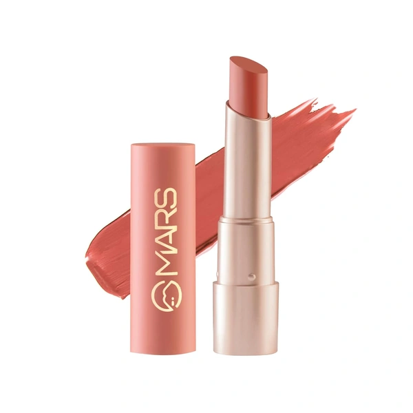 Mars MARS Creamy Matte Long-Lasting Lipstick for Women 3.2g (Shade 19-Trippy Tap)| Smooth & Lightweight | Single Swipe Application