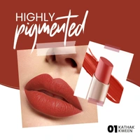 Mars MARS Creamy Matte Long-Lasting Lipstick for Women 3.2g (Shade 01-Kathak Kween)| Smooth & Lightweight | Single Swipe Application