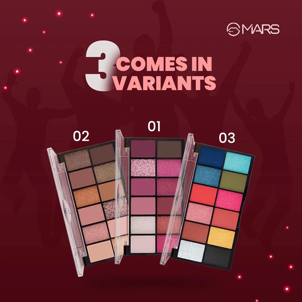 Mars Dance of Joy 12-Color Eyeshadow Palette 01 Multicolor, 13.2g| Highly Pigmented | Blendable Matte & Shimmer Finishes