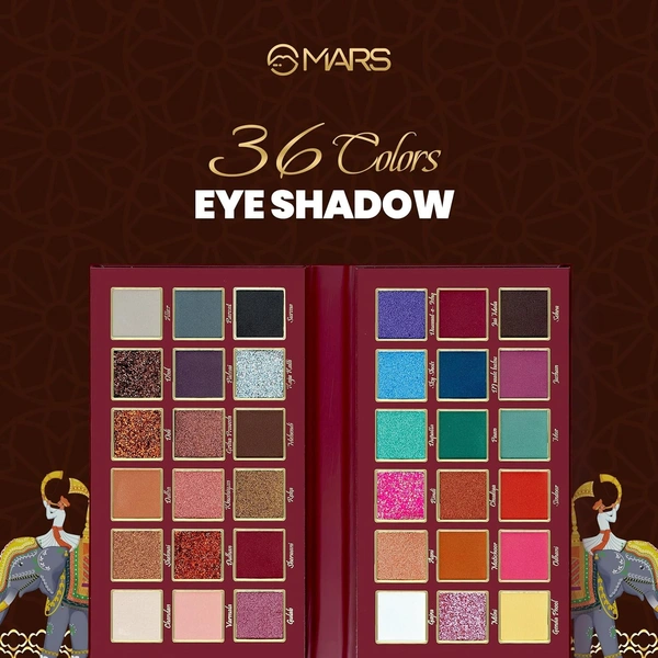 Mars Eyeshadow 36 Colur 36g , Jashan-E-Shrinaar  Multicolor Palette