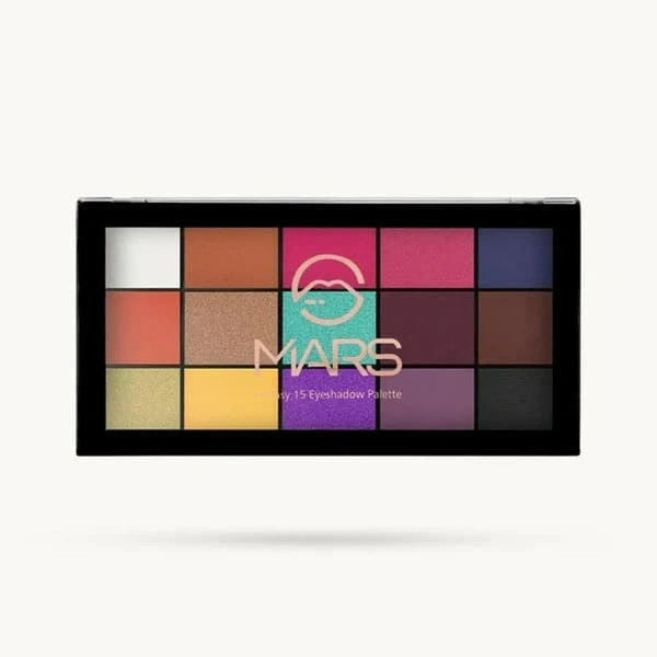Mars Fantasy 15 Eyeshadow Palette 03 – 22.5g | Matte and Shimmer Shades | Vibrant & Blendable Shades | Long-Lasting Eye Makeup | Travel-Friendly Makeup Palette |Bold & Beautiful Eye Makeup | Multicolor