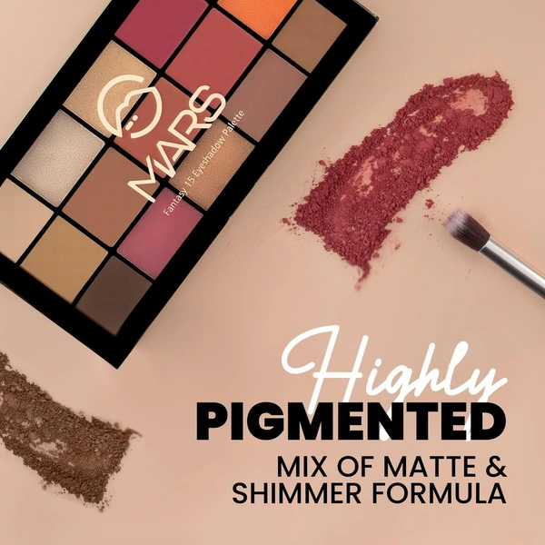 Mars Fantasy 15 Eyeshadow Palette 04 Multicolor 22.5g| Highly Pigmented Matte | Shimmer Shades | Stunning Eye Looks