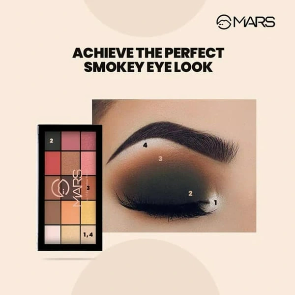 Mars Fantasy 15 Eyeshadow Palette 04 Multicolor 22.5g| Highly Pigmented Matte | Shimmer Shades | Stunning Eye Looks