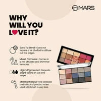 Mars Fantasy 15 Eyeshadow Palette 04 Multicolor 22.5g| Highly Pigmented Matte | Shimmer Shades | Stunning Eye Looks