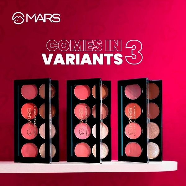 Mars MARS Fantasy Face Palette with Blushes, Highlighters and Bronzer 20g (Shade-02) | Highly Pigmented | Long Lasting | Complete Face Makeup Kit