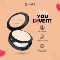 Mars HD Mattifying Compact Powder 06 Cocoa (8g) | Long-Lasting | Lightweight Formula | Oil Control |Flawless Matte Finish