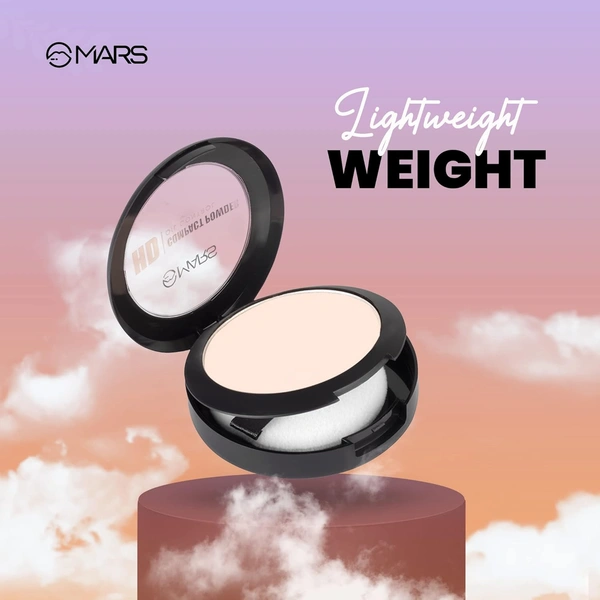 Mars HD Mattifying Compact Powder 06 Cocoa (8g) | Long-Lasting | Lightweight Formula | Oil Control |Flawless Matte Finish
