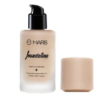 Mars High-Coverage Liquid Matte Foundation (Shade 01, 40ml)| Flawless Finish | Blendable & Blemish-Free Makeup