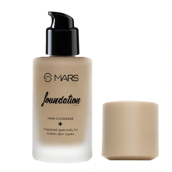 Mars High-Coverage Liquid Matte Foundation (Shade 05, 40ml) | High-pigment| Full Coverage & Flawless Matte Finish|Waterproof