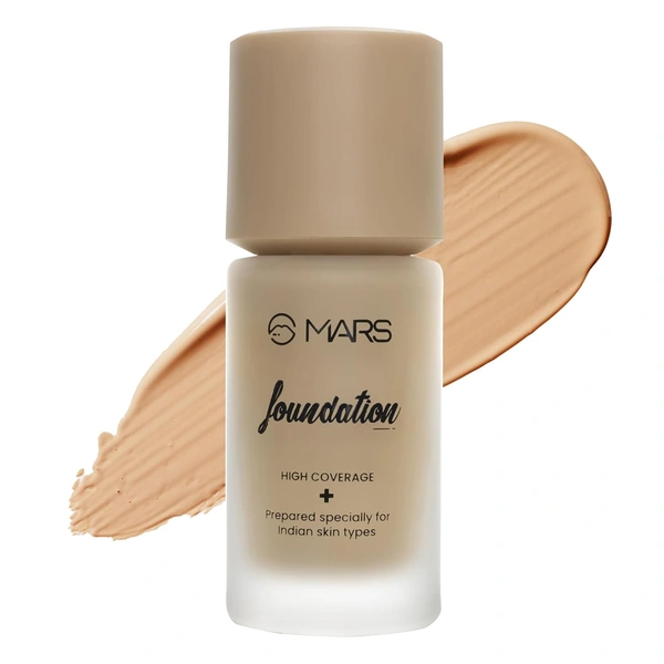Mars High-Coverage Liquid Matte Foundation (Shade 06, 40ml) | High-pigment| Full Coverage & Flawless Matte Finish|Waterproof