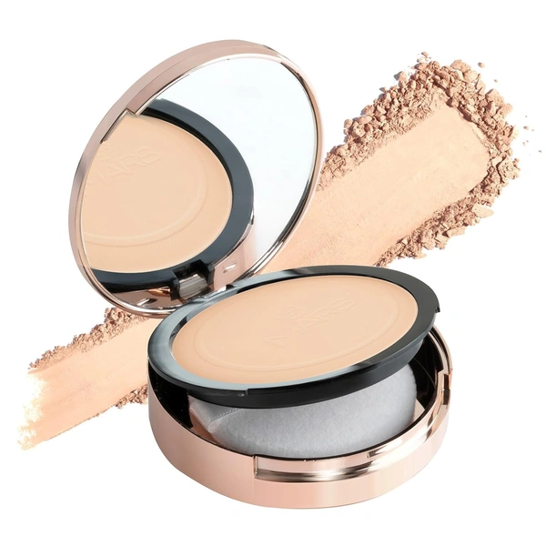 Mars Matte on Compact Powder 03 Natural, 8g |Applicator Puff | Flawless Matte Finish | Oil Absorbing | Pore Blurring | Long-Lasting | Lightweight Formula of Face Makeup