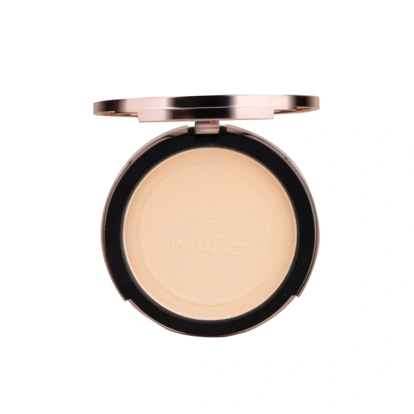 Mars Matte on Compact Powder 03 Natural, 8g |Applicator Puff | Flawless Matte Finish | Oil Absorbing | Pore Blurring | Long-Lasting | Lightweight Formula of Face Makeup
