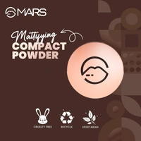 Mars Matte on Compact Powder 05 Honey, 8g |Applicator Puff | Flawless Matte Finish | Oil Absorbing | Pore Blurring | Long-Lasting | Lightweight Formula of Face Makeup