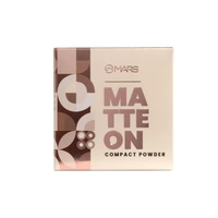 Mars Matte on Compact Powder 05 Honey, 8g |Applicator Puff | Flawless Matte Finish | Oil Absorbing | Pore Blurring | Long-Lasting | Lightweight Formula of Face Makeup
