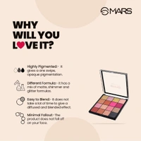 Mars Mesmereyes 16 Color Smoky Eyes Eyeshadow Palette 03 Multicolor, 80.8g| Highly Pigmented Matte & Shimmer Finishes