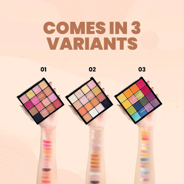 Mars Mesmereyes 16 Color Smoky Eyes Eyeshadow Palette 03 Multicolor, 80.8g| Highly Pigmented Matte & Shimmer Finishes