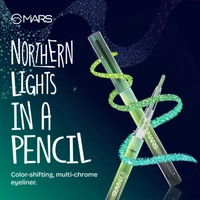 Mars MARS Northern Lights In A Pencil Retractable Eyeliner (01-SWEDISH AURORA) 0.35gm | Waterproof & Smudge-Resistant | Long-Lasting & Duo-Chrome Eye Pencil for Bold Looks