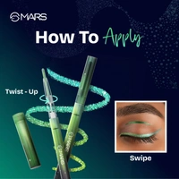 Mars MARS Northern Lights In A Pencil Retractable Eyeliner (01-SWEDISH AURORA) 0.35gm | Waterproof & Smudge-Resistant | Long-Lasting & Duo-Chrome Eye Pencil for Bold Looks