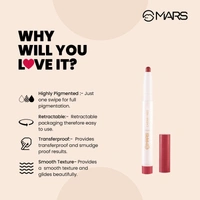 Mars Poppins Long-Lasting Lip Crayon 05 raspberry pink (1.3g) | Matte Finish | Smudge-Proof & Kiss-Proof Lipstick for Women