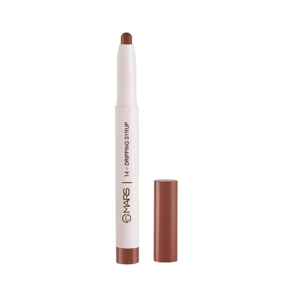 Mars Poppins Long-Lasting Lip Crayon 14-DRIPPING SYRUP (1.3g) | Matte Finish | Smudge-Proof & Kiss-Proof Lipstick for Women
