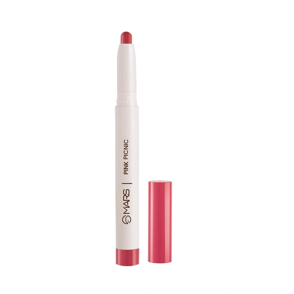 Mars Poppins Long-Lasting Lip Crayon 16-PINK PICNIC (1.3g) | Matte Finish | Smudge-Proof & Kiss-Proof Lipstick for Women