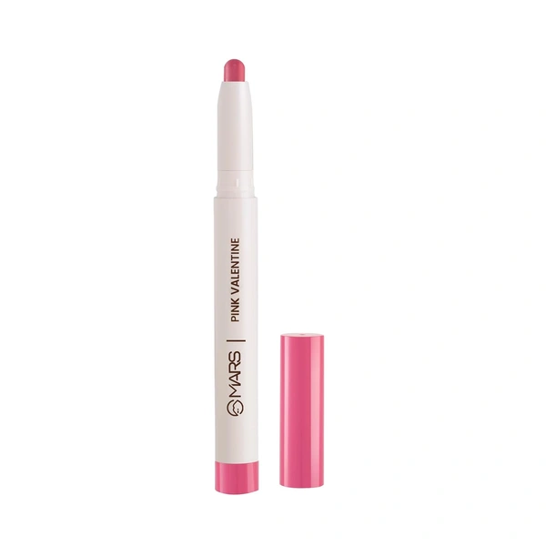 Mars Poppins Long-Lasting Lip Crayon 18-PINK VALENTINE (1.3g) | Matte Finish | Smudge-Proof & Kiss-Proof Lipstick for Women
