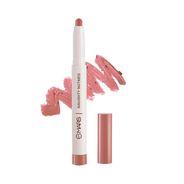 Mars Poppins Long-Lasting Lip Crayon 22-NAUGHTY NUTMEG (1.3g) | Matte Finish | Smudge-Proof & Kiss-Proof Lipstick for Women